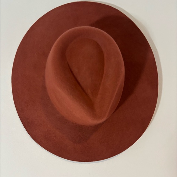 Emanuel Geraldo 100% Wool Hat Rust Color Fedora Hat Wide Brim Fall Casual - Picture 1 of 11